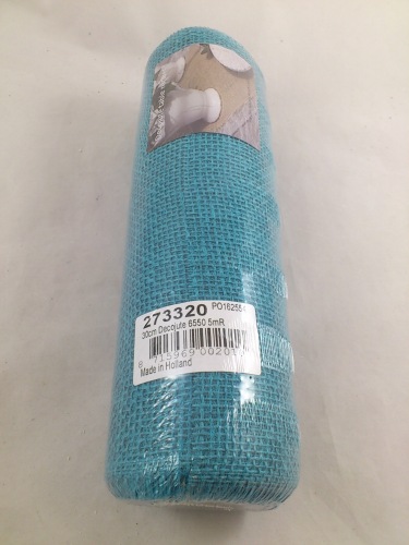 Jute table runner 30 cm 5 m. azur